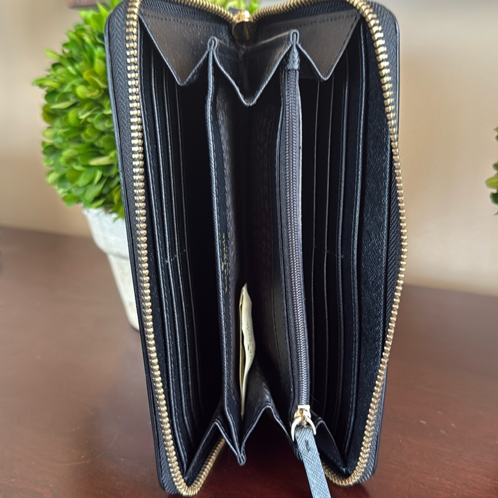 KATE SPADE ♠️ New York 🖤Neda🖤 LAUREL WAY PRINTED CRUISE STRIPE WALLET 🌟EUC🌟 - Picture 13 of 17